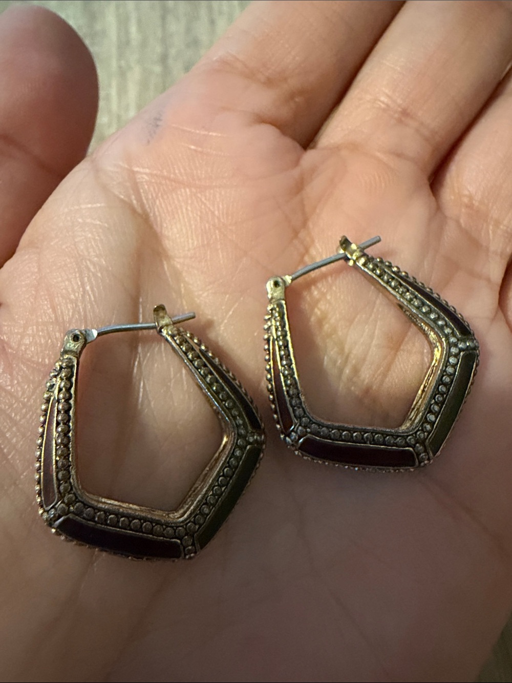 Hex Hoop Earrings